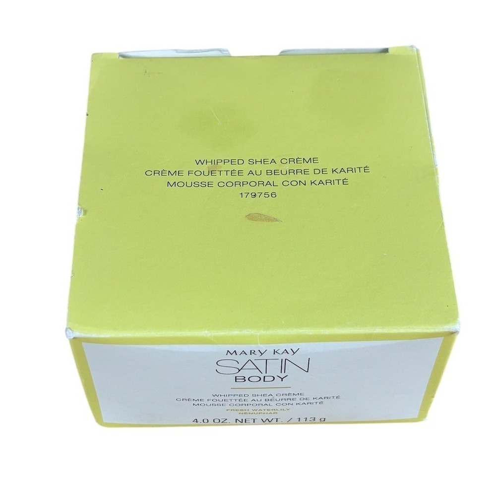 Mary Kay Satin Body Whipped Shea Creme Fresh Waterlily 4 oz Hydrating